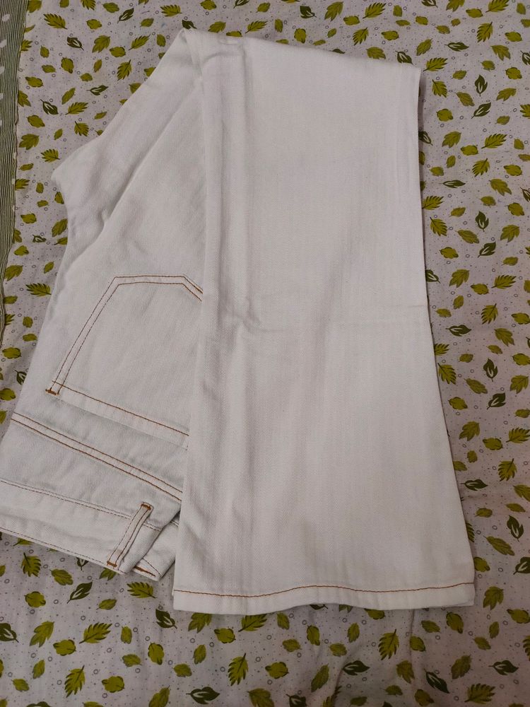 Off White Bootcut Jeans For Women