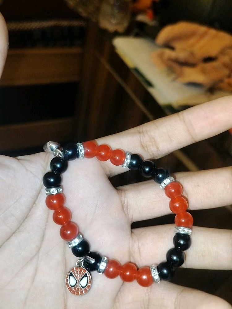 Spiderman Beaded Bracelet