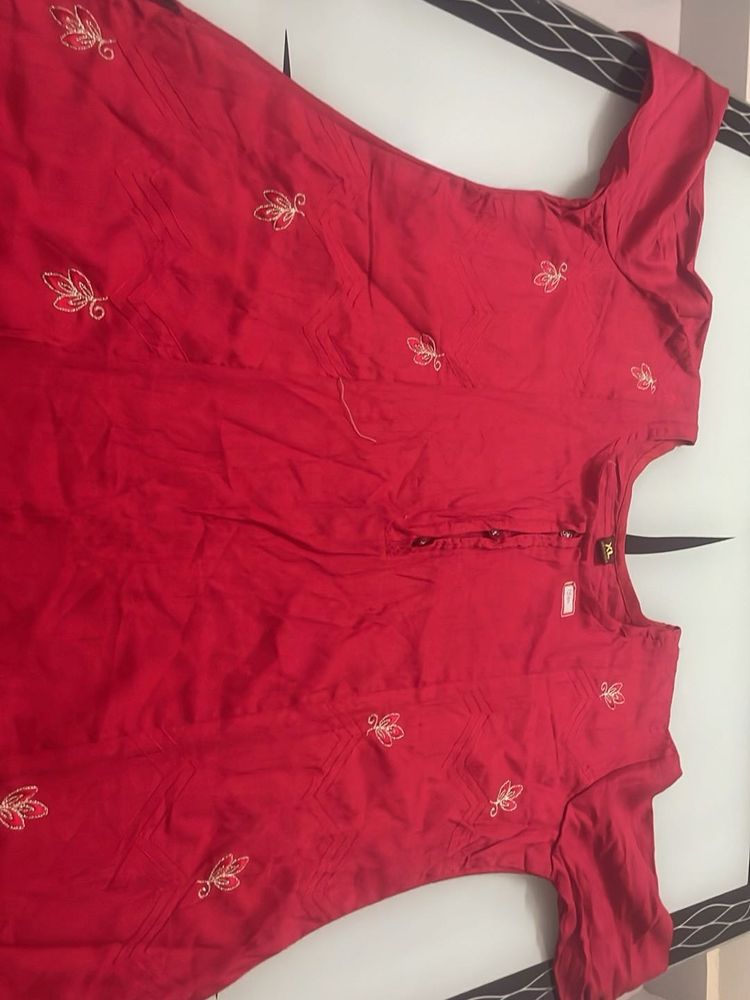 Red Kurthi Large Size XL