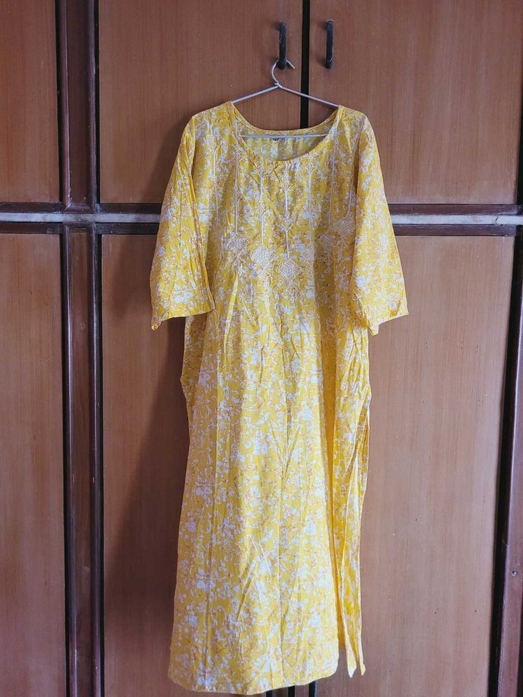 XL Yellow Kurti With Pant