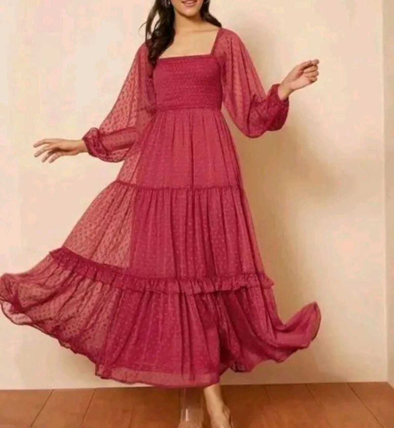 Romantic Ruffled Maxi Dress