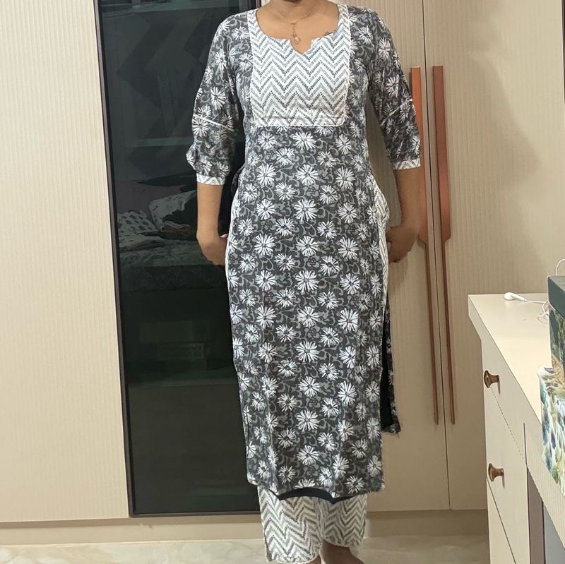 Floral Print Kurta Set