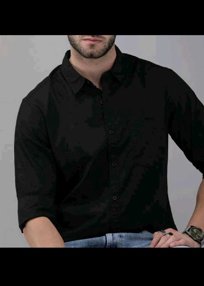 Plain Black Formal Shirt