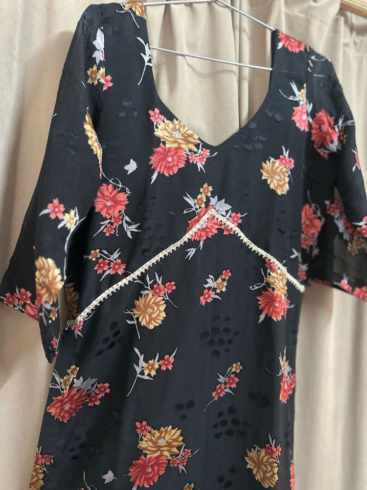 Floral Print Kurta