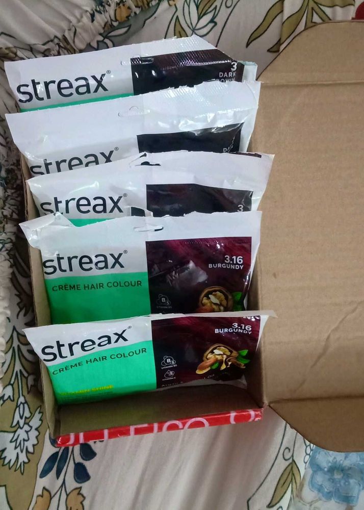 5 Streax Creme Hair Colour