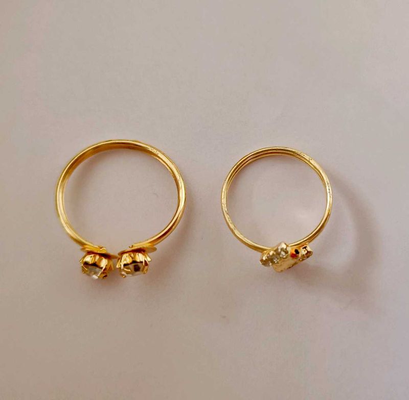 Gold Rings with Gemstone Details