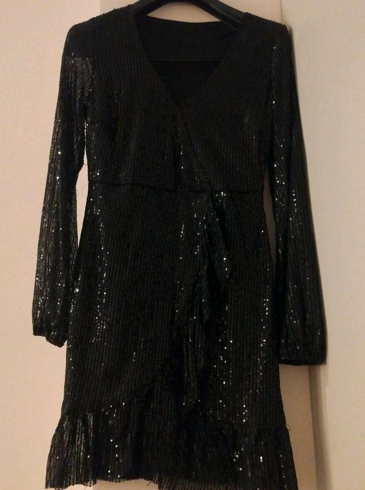 Sparkly Black Mini Dress