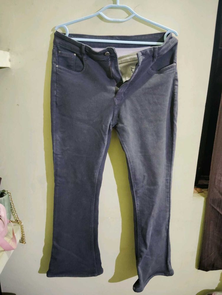 Gray Flare Leg Jeans
