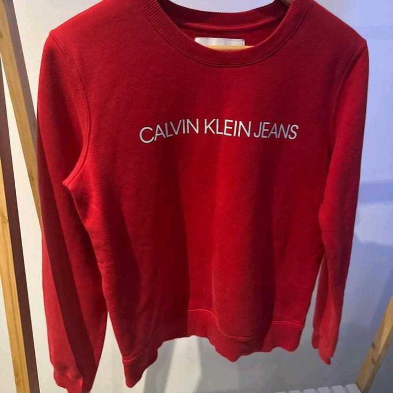 Red Calvin Klein Sweatshirt