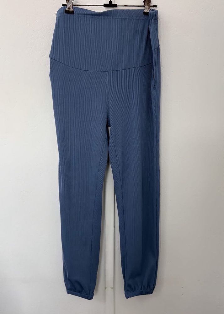 Blue Ribbed Joggers
