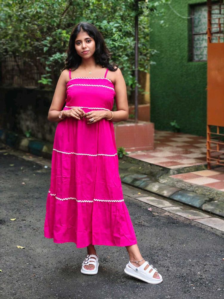 Pink Tiered Maxi Dress