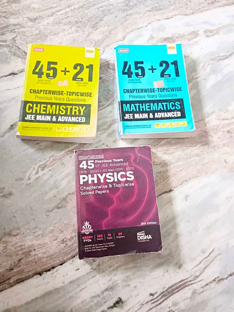 MTG maths + chem and Errorless Phy (₹1950)