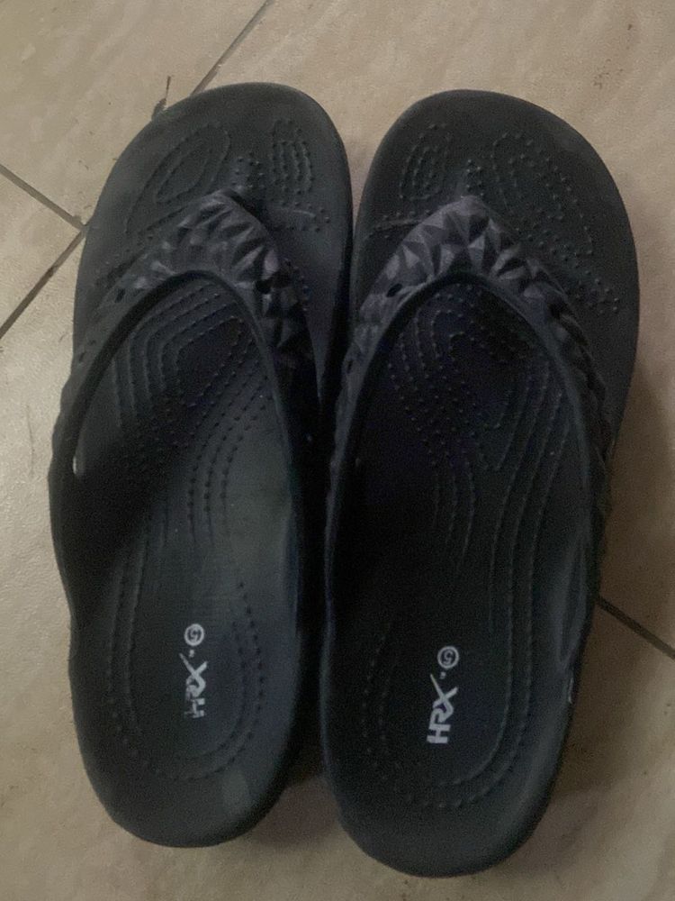 HRX Black Flip Flops
