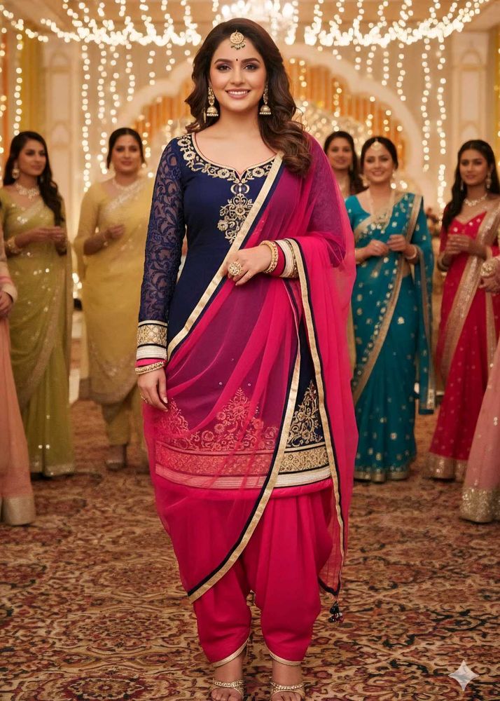 designer embroidered Punjabi suit