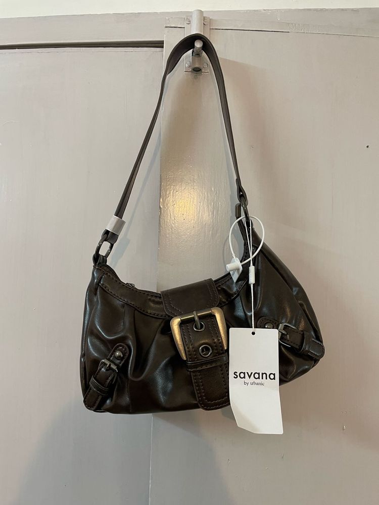 savana dark brown y2k shoulder bag