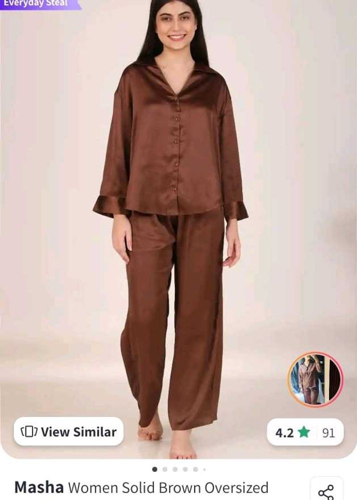 Masha Brand Brown Night Suit