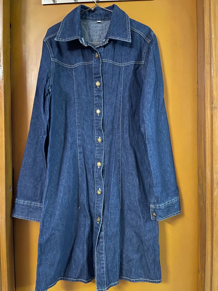 Preloved Denim Shirt Dress