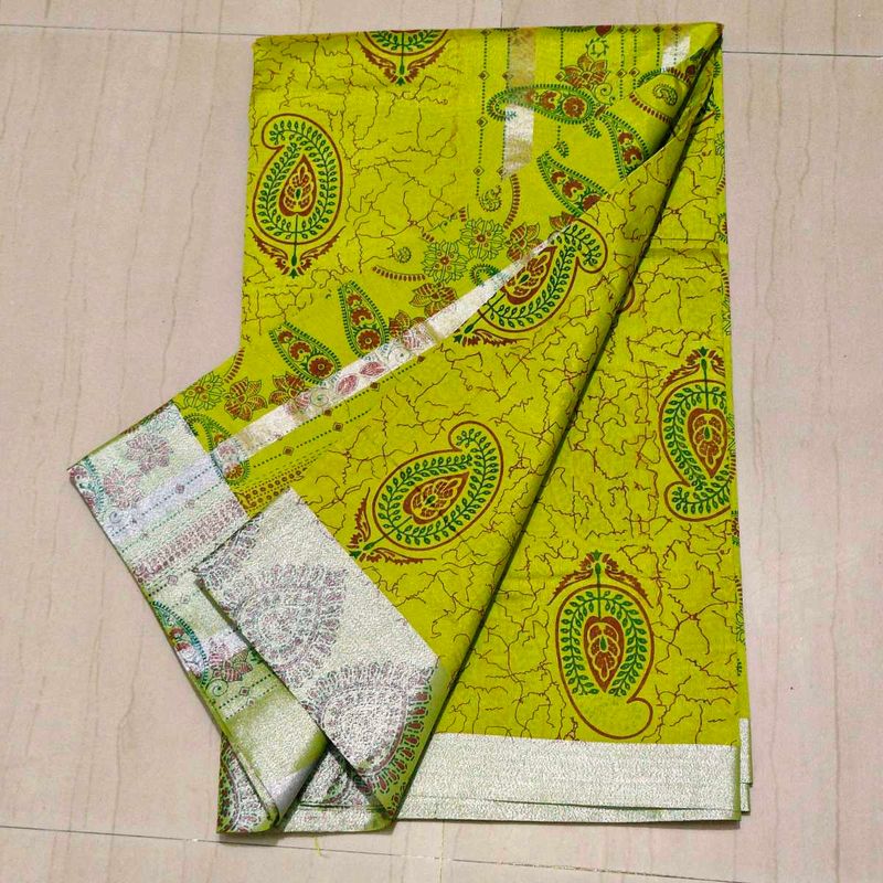 Green Paisley Saree