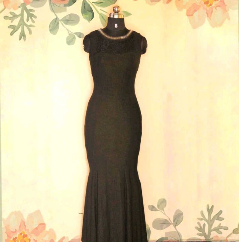 Black Sheath Dress with Lace