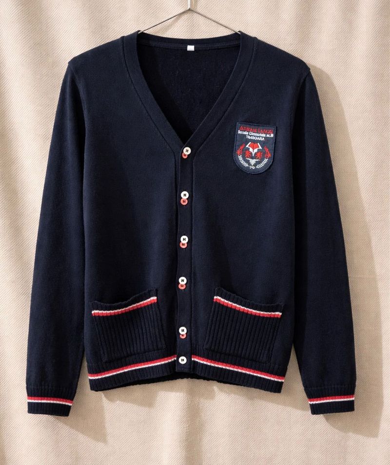 Navy Cardigan with Patch