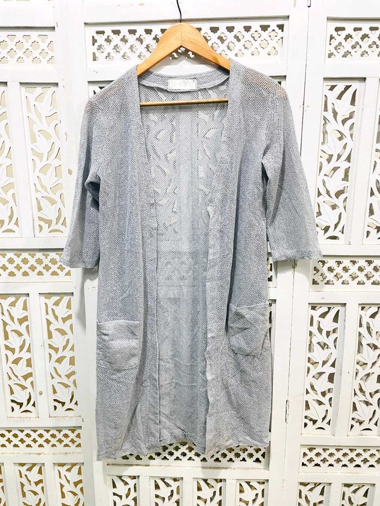 Imported Gray Knit Cardigan C