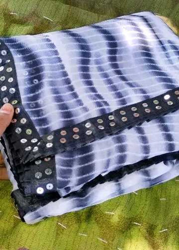 Zebra Saree Floral Print