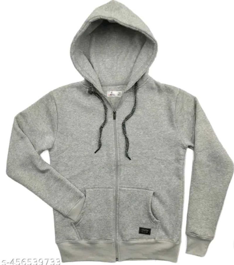Gray Zip-Up Hoodie