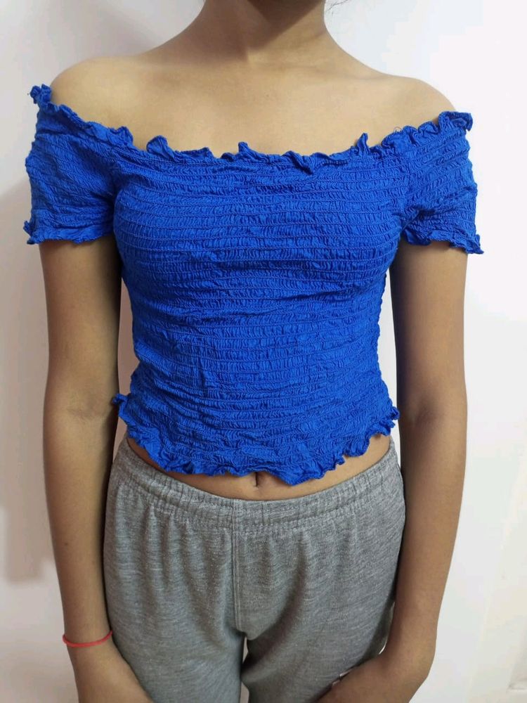 Branded Off Shoulder Top