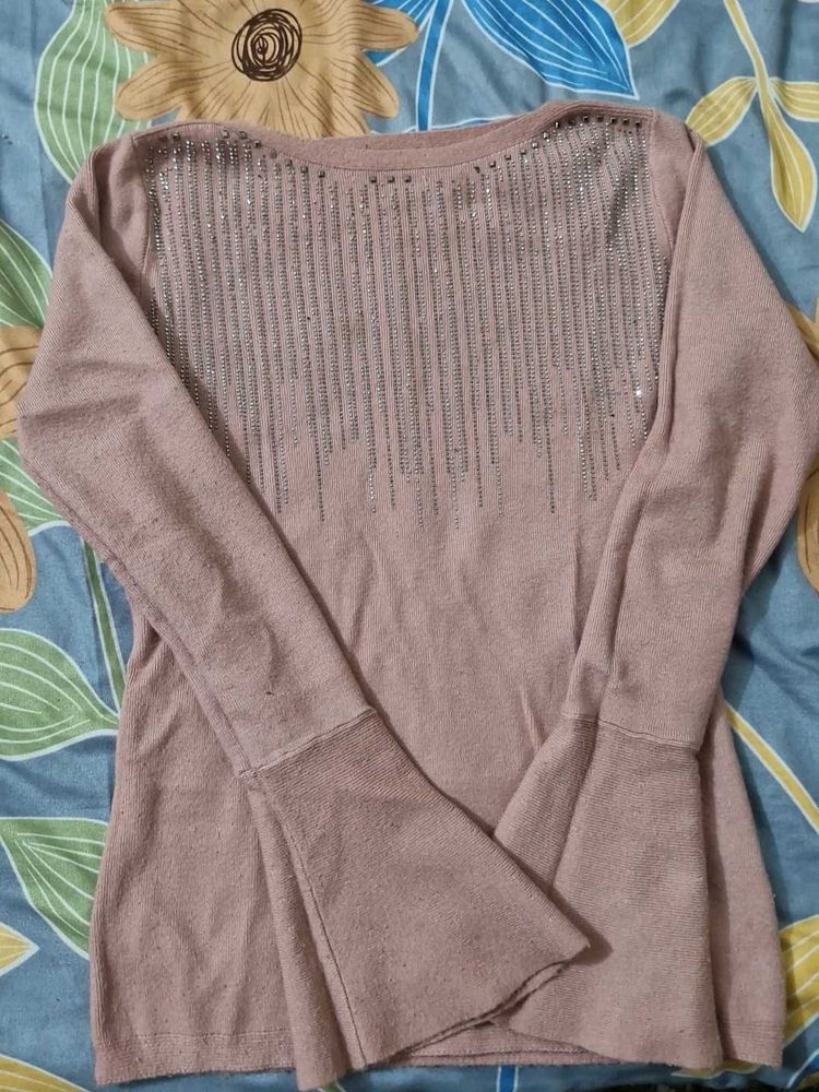 Sparkly Top with Bell Sleeves