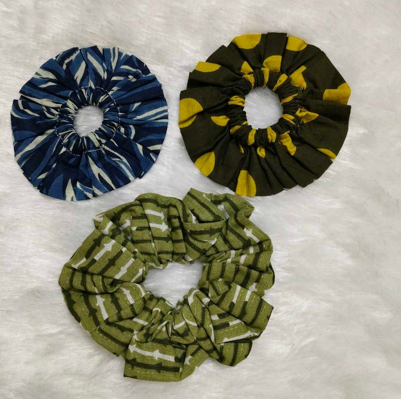 three scrunchies