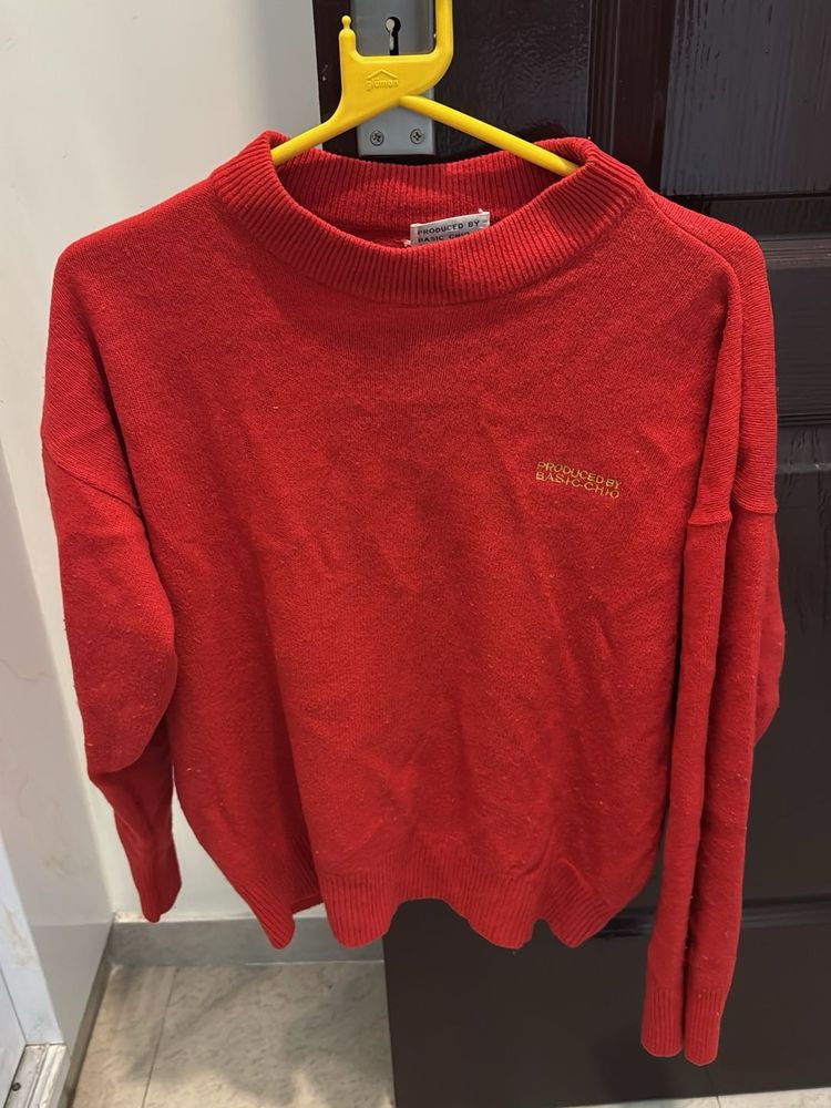 Vintage Red Crewneck Sweater