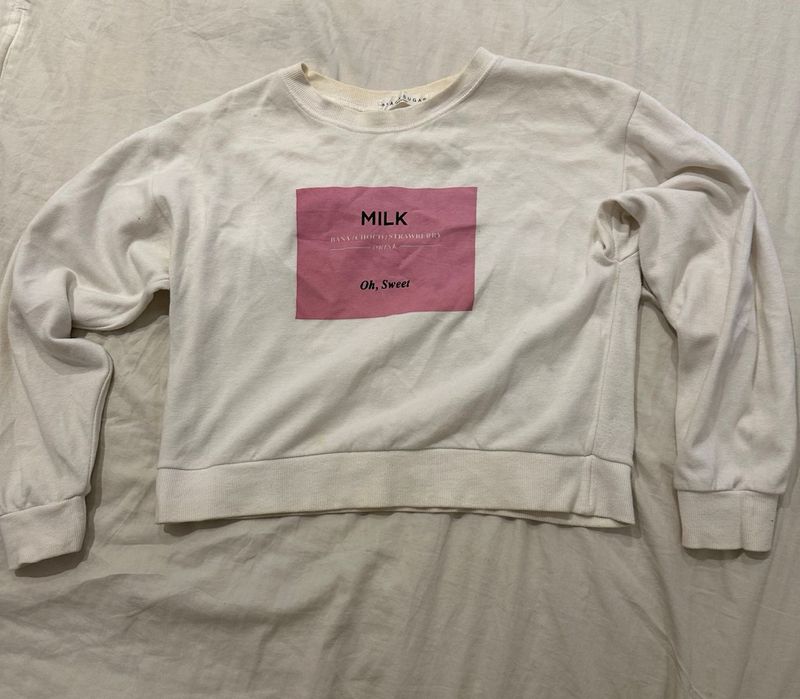 White Graphic Sweatshirt
