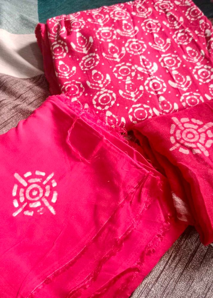 Pink Batik Fabric Set