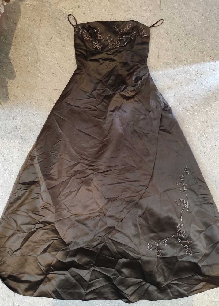 Elegant Brown beaded Dress