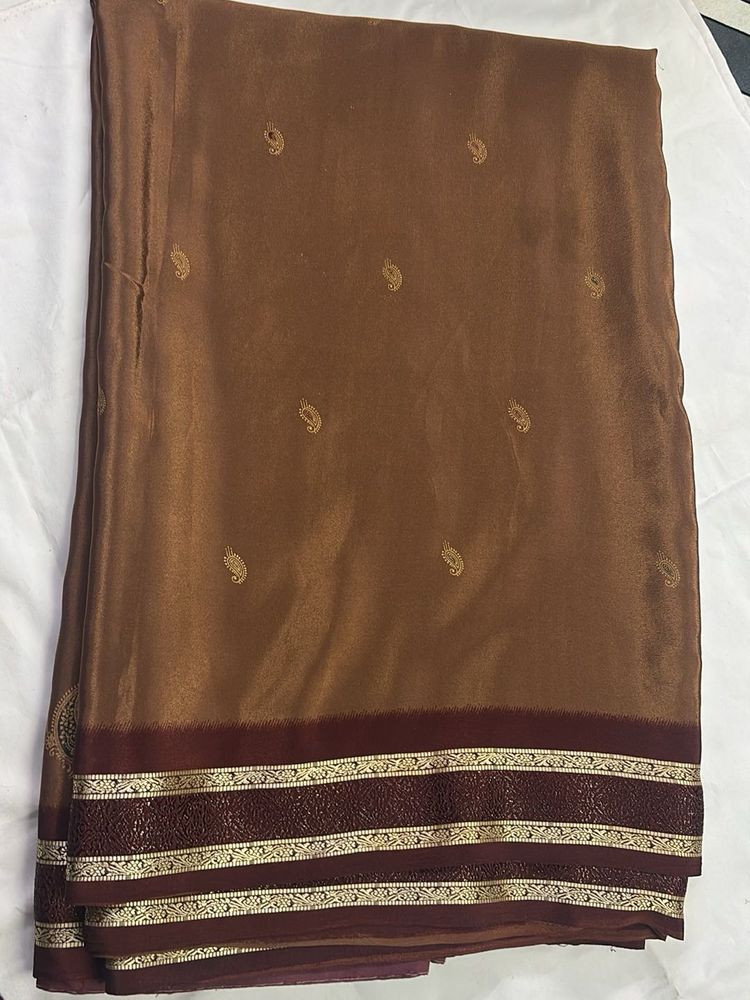 Elegant Brown Silk Saree