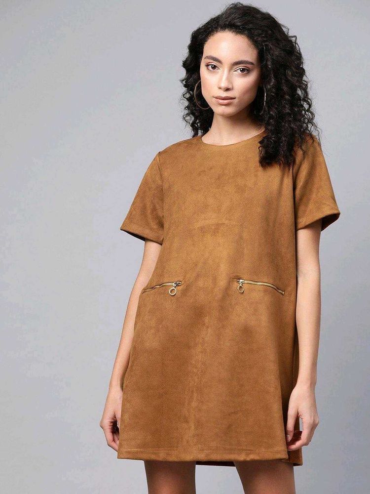 Tan T-Shift Dress