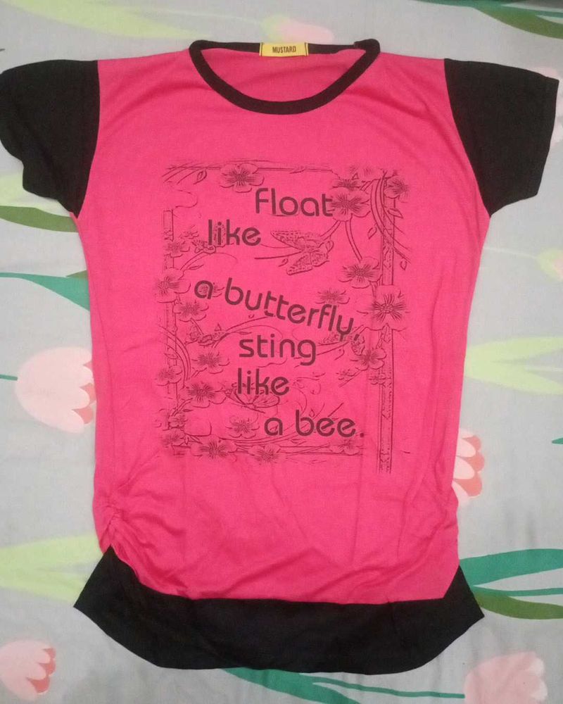Pink &amp; Black Graphic Tee