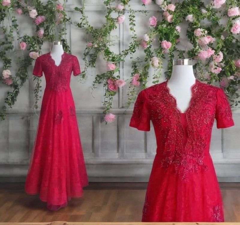 Maroon Ethnic Gown
