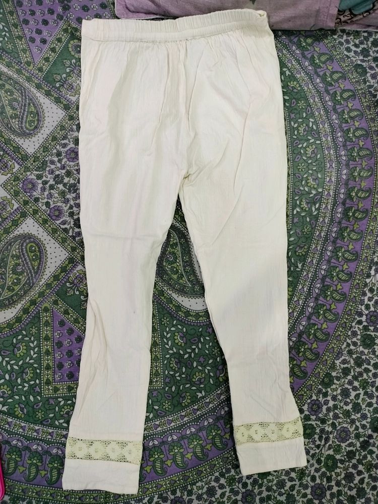 Light Cream Colour Cigrette Pant For Women