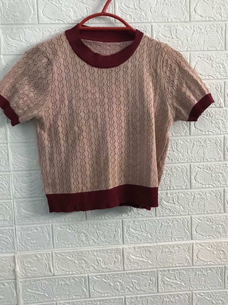 Retro Knitted Crop Top