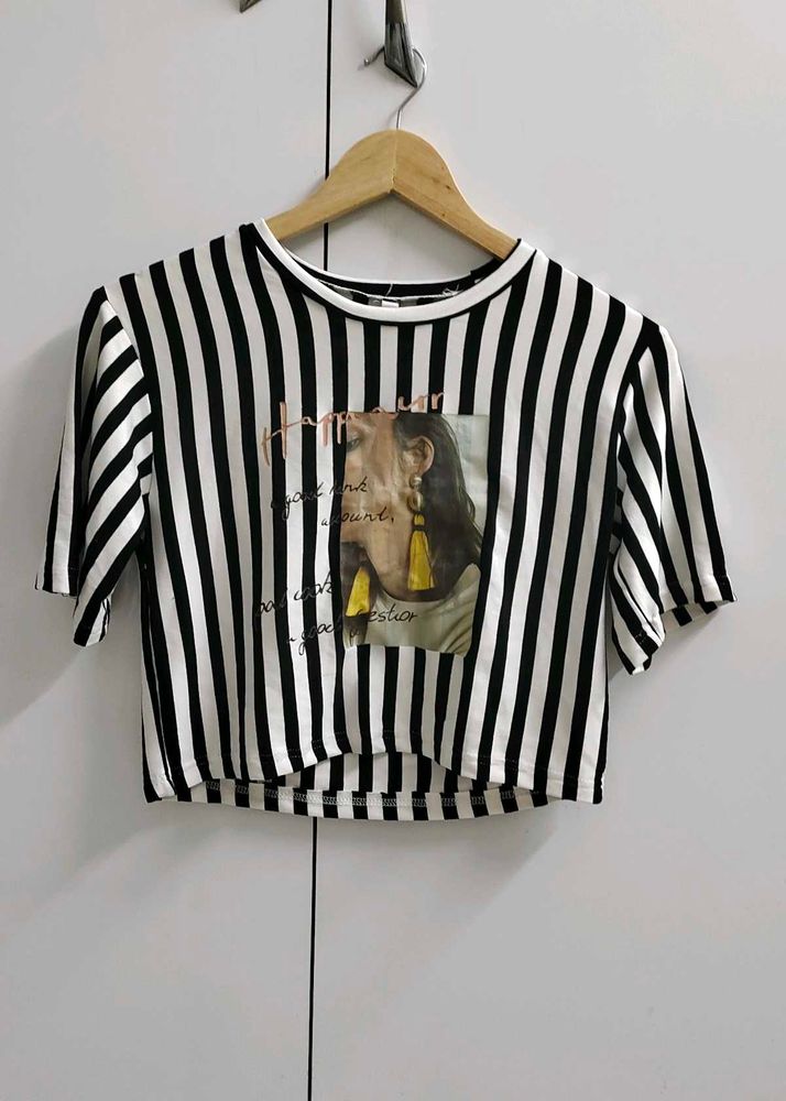 Striped Graphic Tee