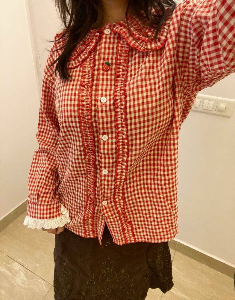 gingham cute top