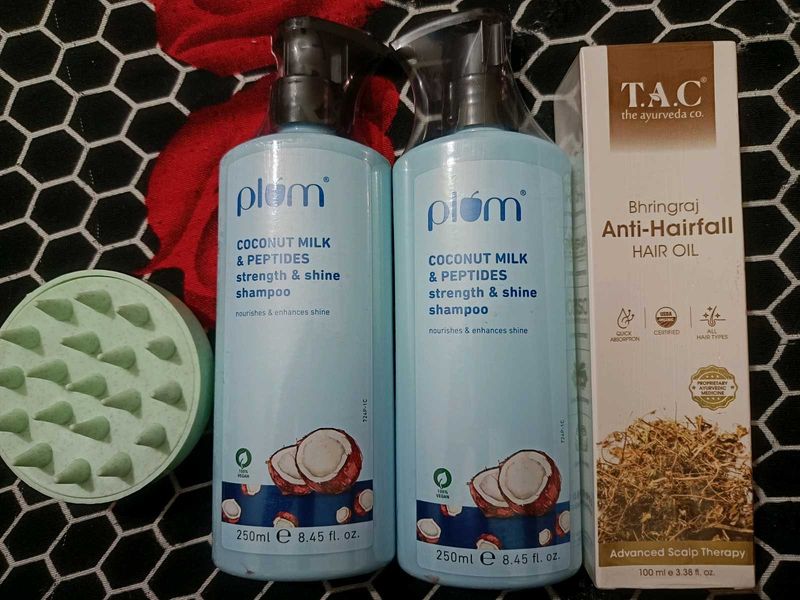 Pack Of 4, Hair Oil, Shampoo, Girls Massager