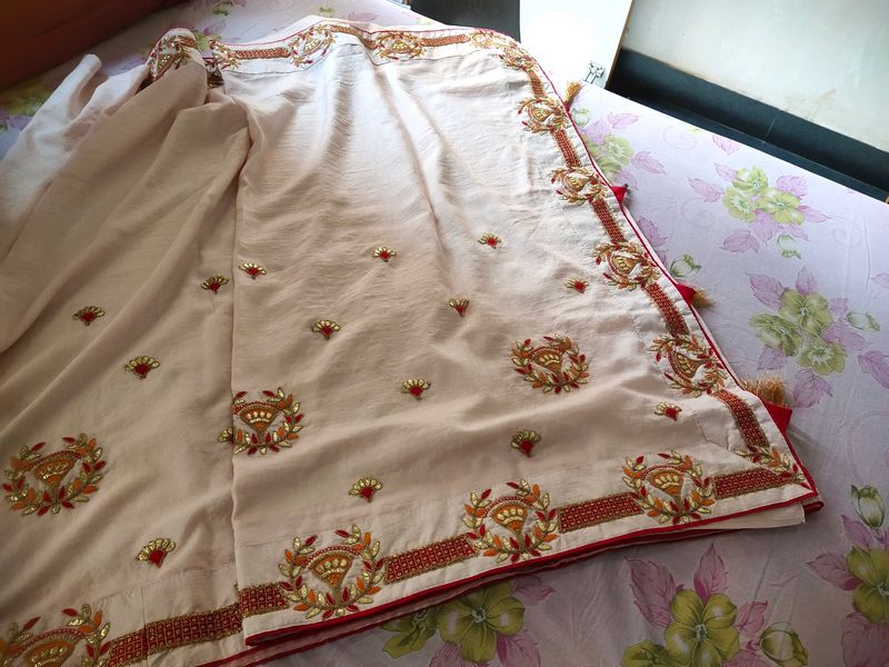 .Full party wear saree .