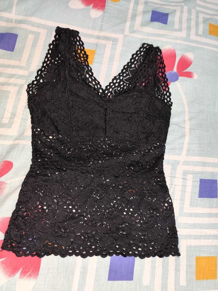 Black Lace Tank Top