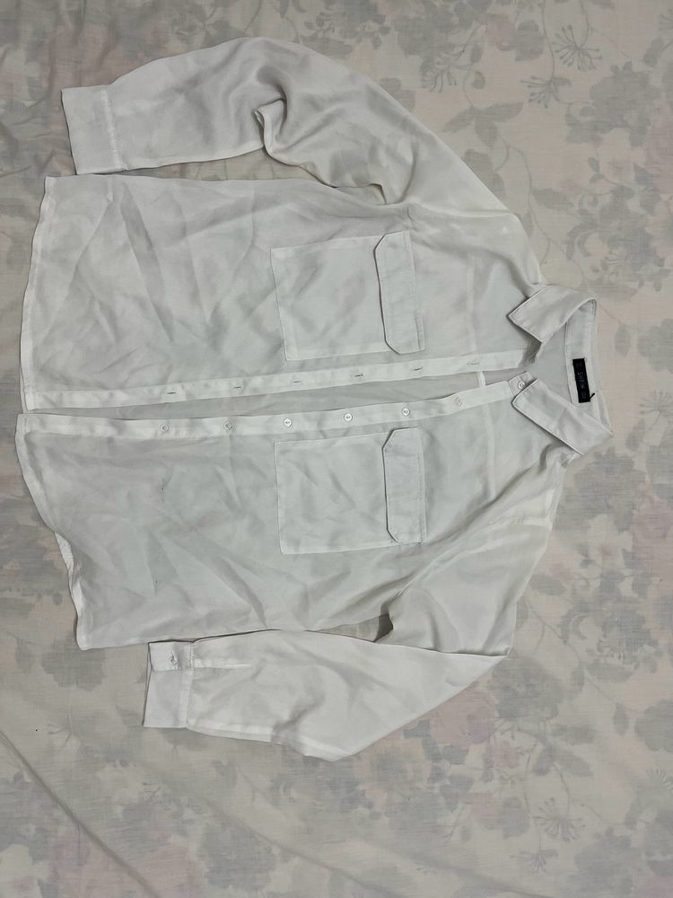 white shein shirt