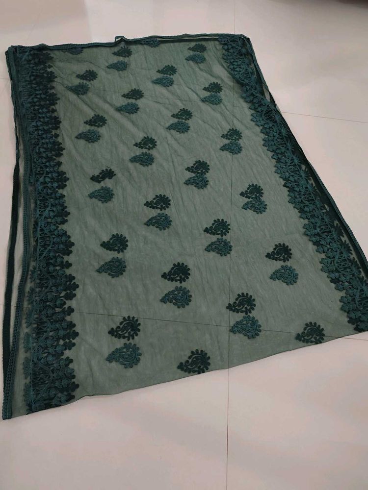 Elegant Green Net Dupatta