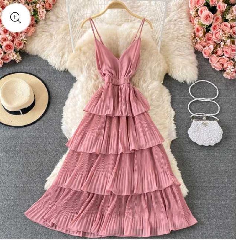 Ellie Pleated Ruffle Dress 24th Spoke