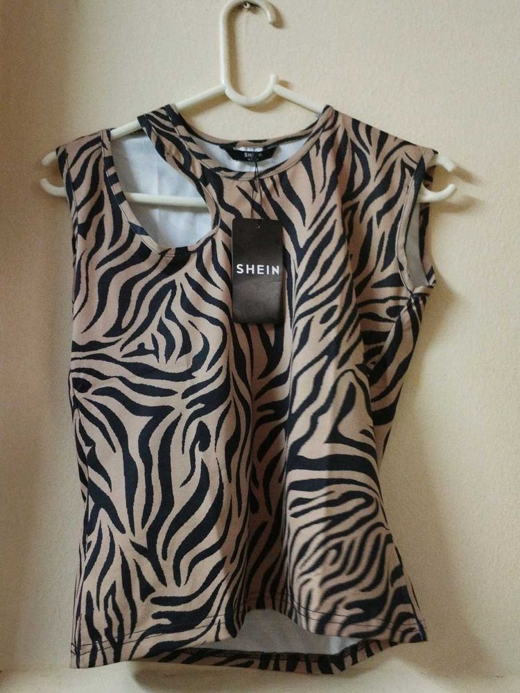 Shein Zebra Print Tank Top