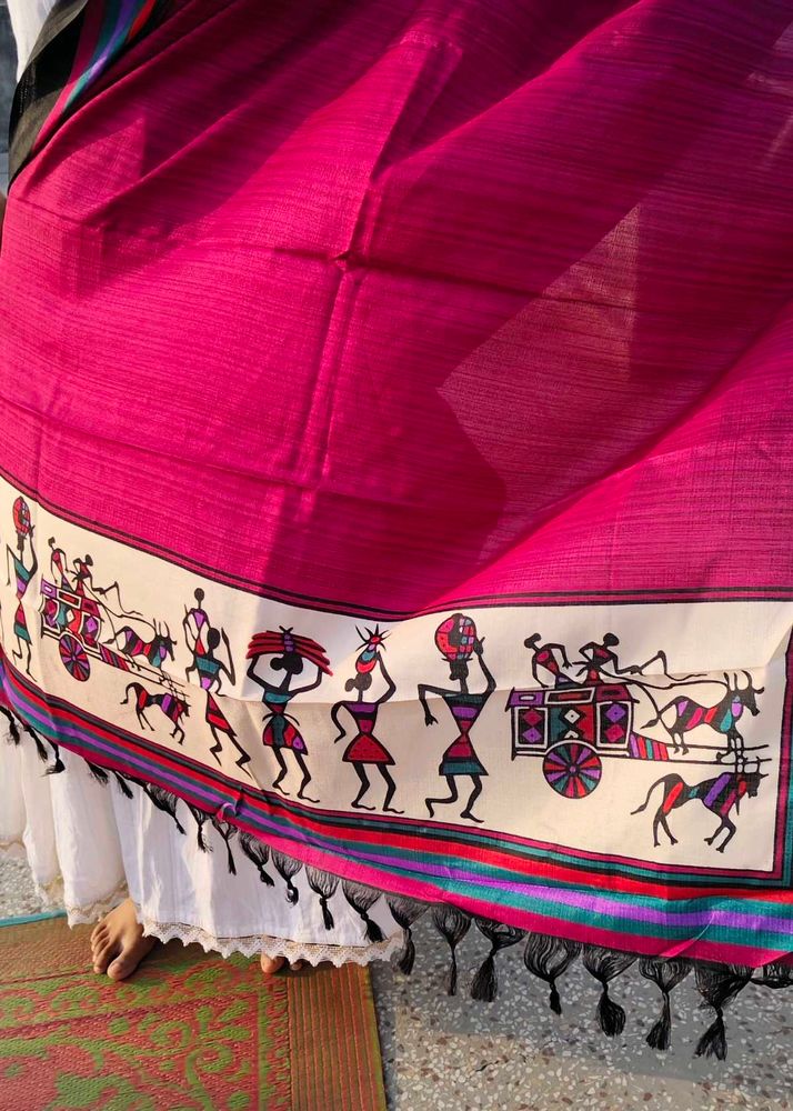 Tribal art and Handloom dupatta